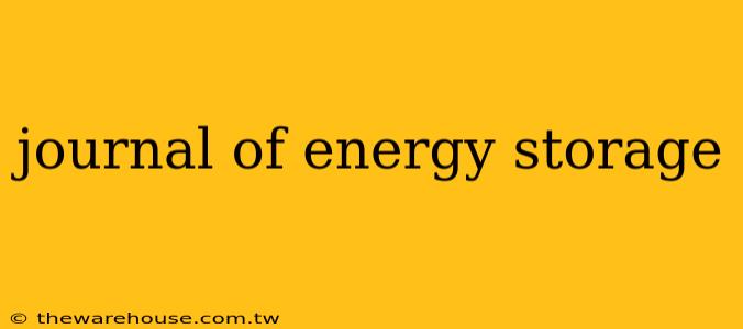 journal of energy storage