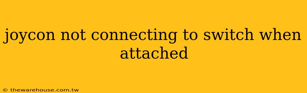 joycon not connecting to switch when attached