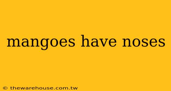 mangoes have noses
